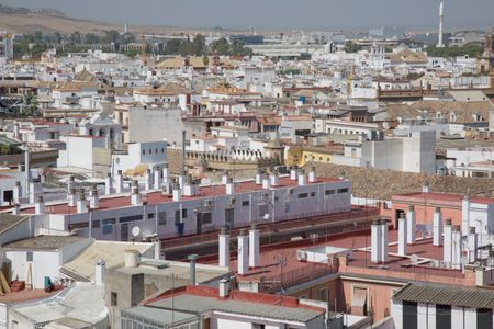 View of Roof Tops, Seville; Spain;