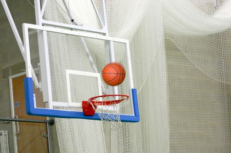 Basketball hoop from the side