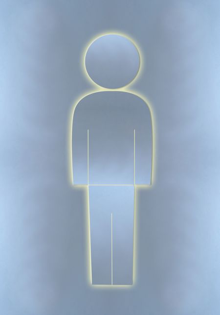 Aluminium man, good for gent's sign