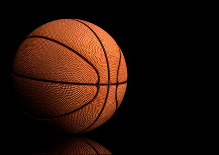 basketball over black - 3d rendering