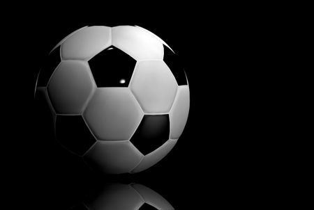 soccer ball over black - 3d render
