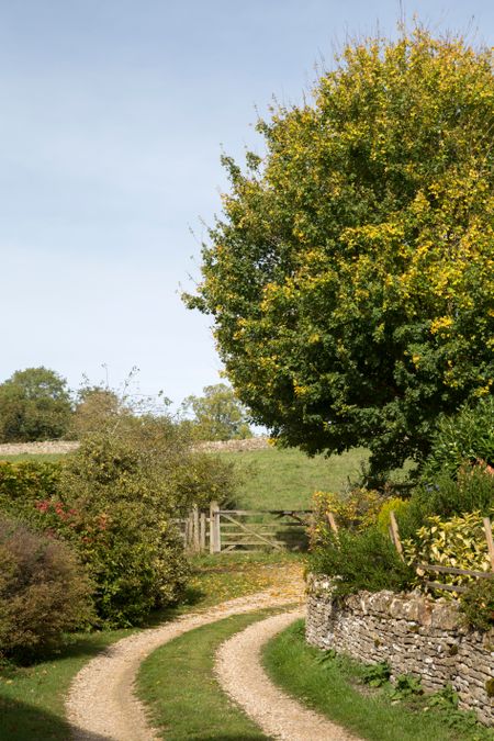 Country Track in Upper Slaughter; Cotswold Village; Cheltenham; England; UK