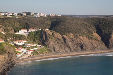 Cliffs at Arrifana Beach; Algarve; Portugal; Europe
