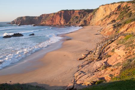 Cliffs at Dusk at Amado  Beach; Algarve; Portugal; Europe