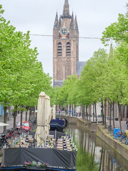 The city of delft in the netherlands


