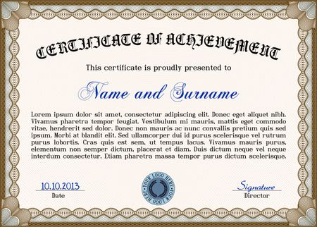 Certificate or diploma template