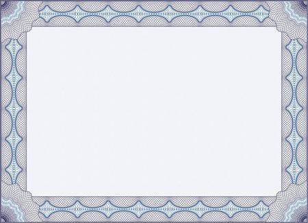 Certificate template with complex border design