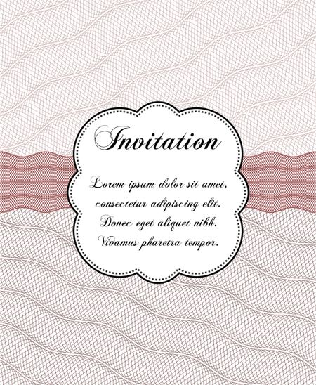 Invitation template with complex background