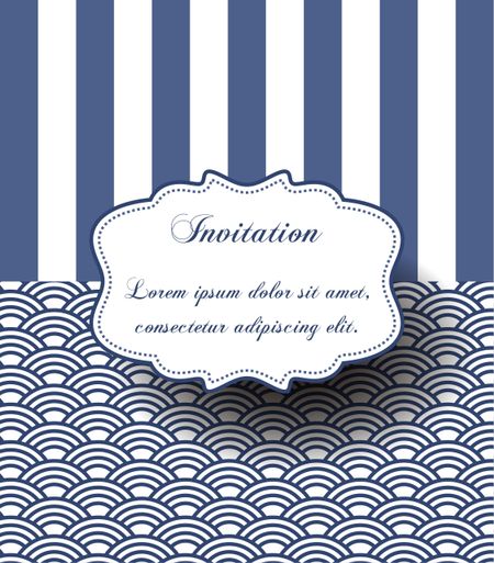 Blue invitation template