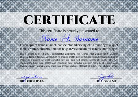 Certificate or diploma template. Modern design
