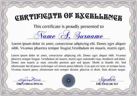 Certificate, diploma or coupon template
