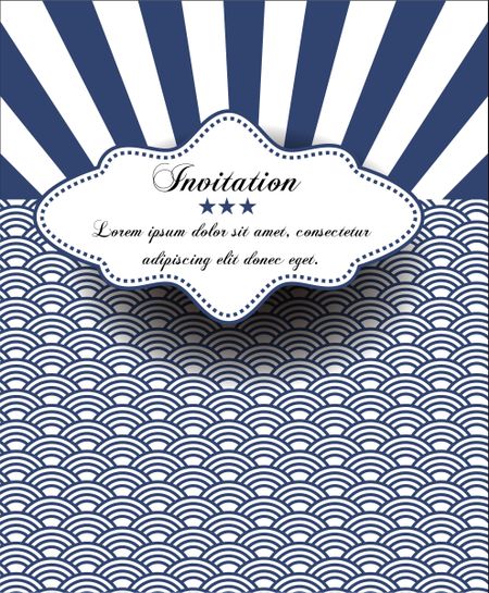 Blue invitation template