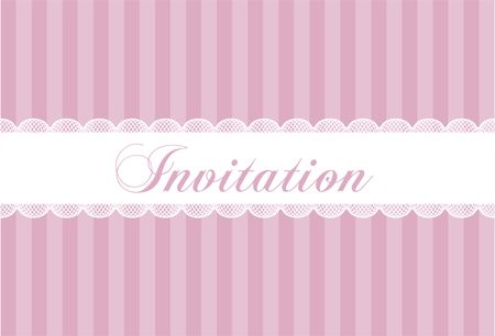 Pink invitation template