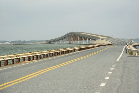 Approach to rural island on Chesapeake Bay in eastern Maryland