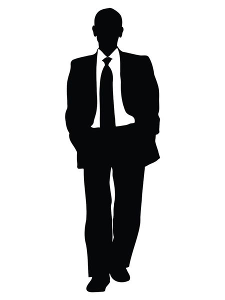 business man illustration silhouette walking isolated over a white background
