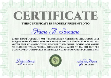 Certificate or diploma template