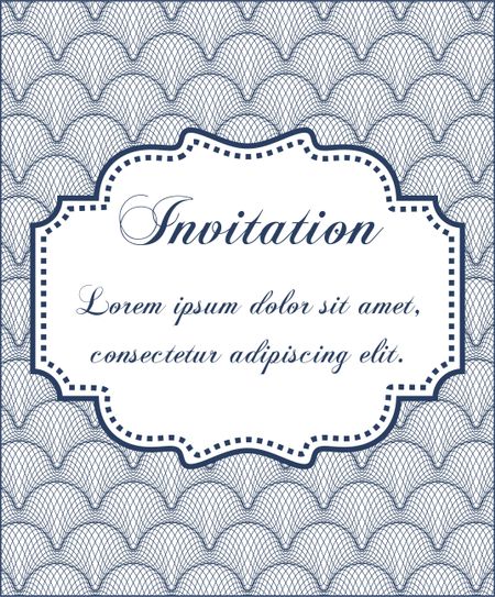 Invitation template with complex background design