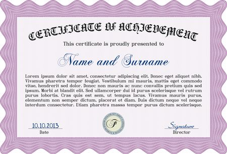 Certificate template