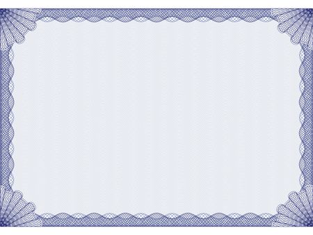 Blue certificate template