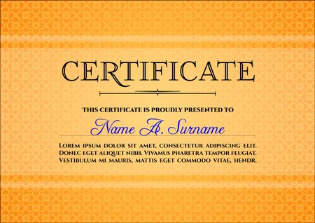 Certificate of completion template. Vector  