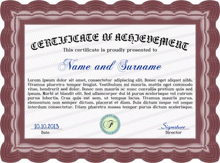 Red certificate