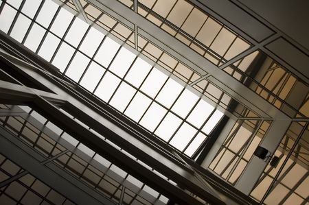 Skylight and opposite reflecting walls