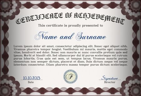 Certificate template