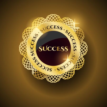 Success gold seal