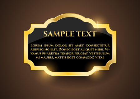 Golden Banner with sample text