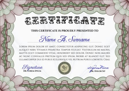 Certificate template