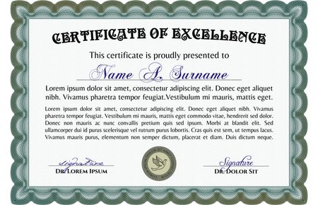 Certificate template