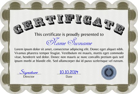 Certificate template