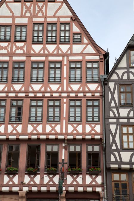 Romerberg Square Building Facade in Frankfurt; Germany