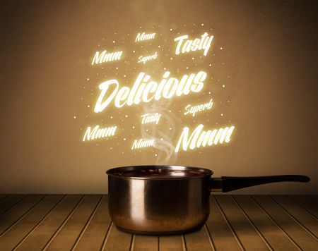 Shiny comments above cooking pot