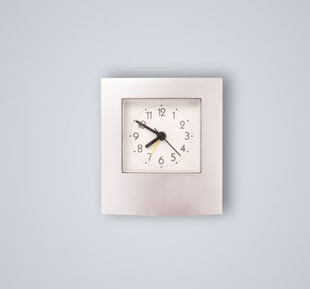 Modern clock showing precise time, hours and minutes