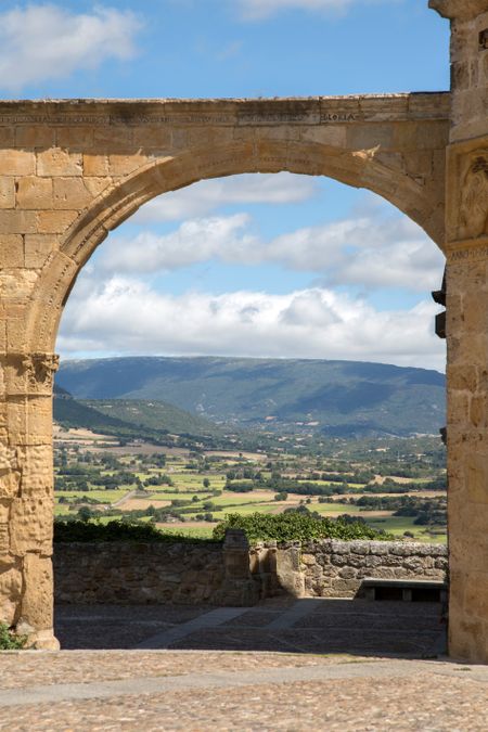 View through Arch of Church in Frias; Burgos; Spain