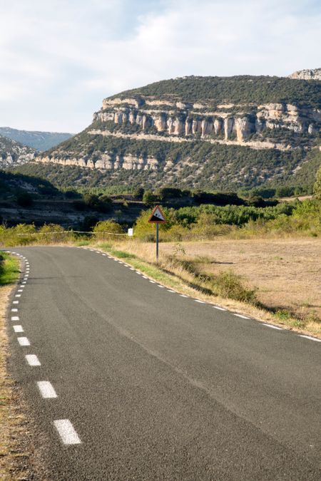 Open Road at Pesquera de Ebro; Burgos; Spain