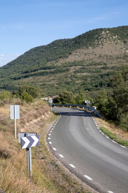Open Road at Pesquera de Ebro; Burgos; Spain