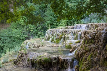 Waterfall in Orbaneja del Castillo; Burgos; Spain