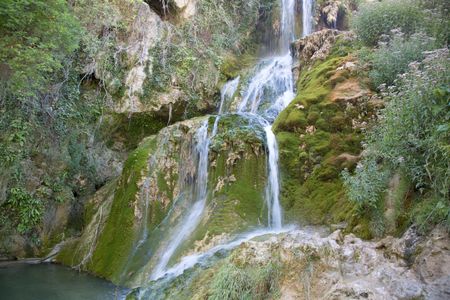 Waterfall and Lake, Orbaneja del Castillo, Burgos, Spain