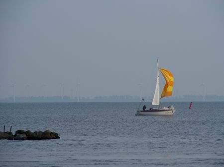 City of urk at the Ijsselmeer in the netherlands