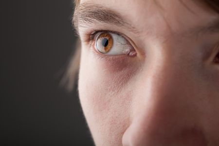 Beautiful portrait of a handsome man close up eye