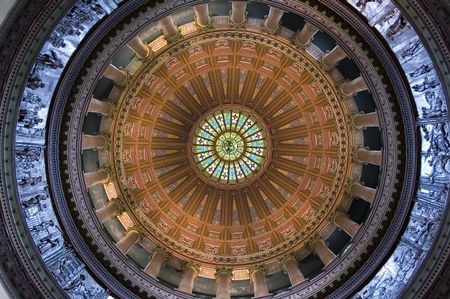 Interior view, rotunda of state capitol building in Springfield, Illinois