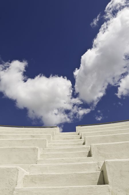 Stairway to the sky -- conceptual shot for themes of success and achievement, self-improvement, and the near future