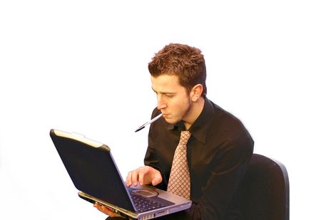 Business Man with laptop
