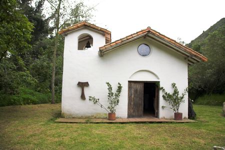 beautiful colonial chapel in the colombian countryside