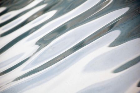 Rippled reflections in an outdoor pool