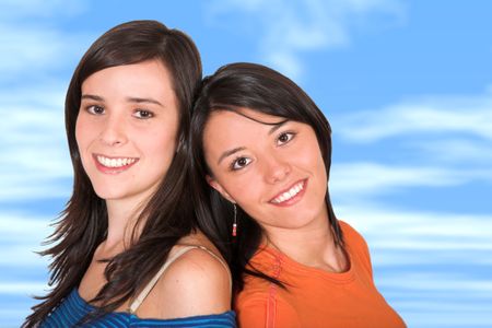 beautiful young girls outdoors