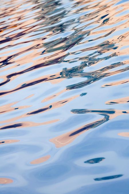 Rippled reflections in an outdoor pool