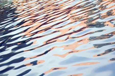 Rippled reflections in an outdoor pool